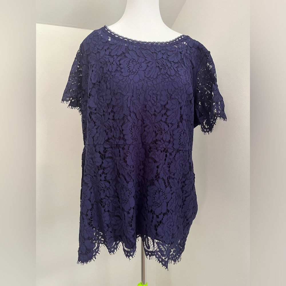 Isaac Mizrahi live lace blouse